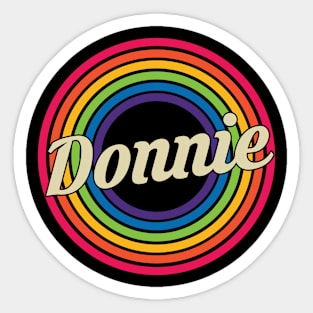 Donnie - Retro Rainbow Style Sticker